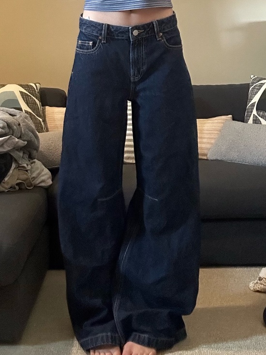 PacSun Pants - PacSun Remi Baggy Barrel Jeans with Knee Darts – Dark Blue size 25
